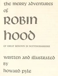 The Merry Adventures of Robin Hood — Howard Pyle cover