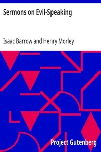 Sermons on Evil-Speaking — Isaac Barrow cover