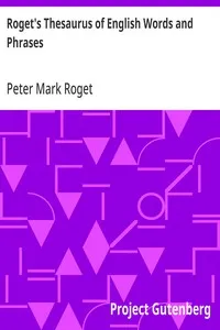 Roget's Thesaurus of English Words and Phrases — Peter Mark Roget cover