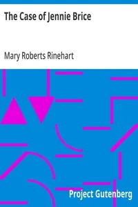 The Case of Jennie Brice — Mary Roberts Rinehart cover