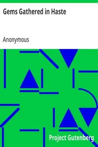 Gems Gathered in Haste: A New Year's Gift for Sunday Schools — Anonymous cover
