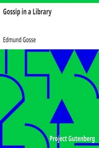 Gossip in a Library — Edmund Gosse cover