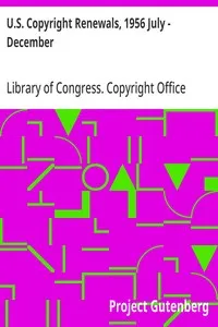 U.S. Copyright Renewals, 1956 July - December cover
