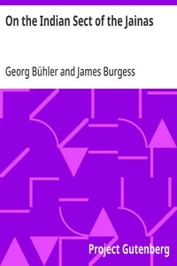 On the Indian Sect of the Jainas — Georg Bühler cover