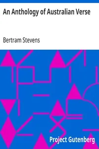 An Anthology of Australian Verse cover