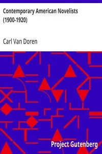 Contemporary American Novelists (1900-1920) — Carl Van Doren cover