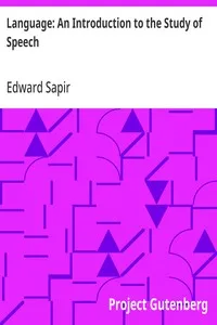Language: An Introduction to the Study of Speech cover