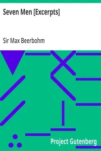 Seven Men [Excerpts] — Max, Sir Beerbohm cover