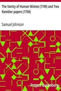 The Vanity of Human Wishes (1749) and Two Rambler papers (1750) — Samuel Johnson cover