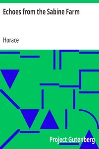 Echoes from the Sabine Farm — Horace cover