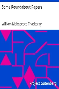 Some Roundabout Papers — William Makepeace Thackeray cover