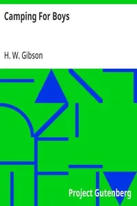 Camping For Boys — H. W. (Henry William) Gibson cover