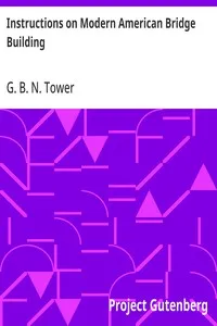 Instructions on Modern American Bridge Building — G. B. N. (George Bates Nichols) Tower cover