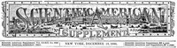 Scientific American Supplement, No. 832,  December 12, 1891 — Various cover