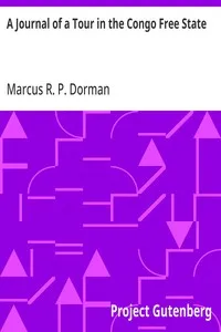 A Journal of a Tour in the Congo Free State — Marcus R. P. Dorman cover
