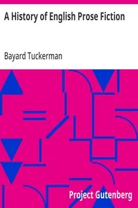 A History of English Prose Fiction cover