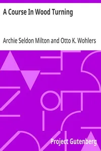 A Course In Wood Turning — Archie Seldon Milton cover