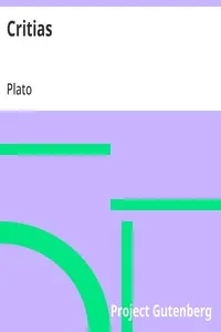 Critias — Plato cover
