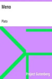 Meno — Plato cover