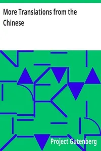 More Translations from the Chinese — Anonymous cover