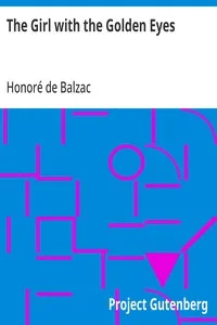 The Girl with the Golden Eyes — Honoré de Balzac cover