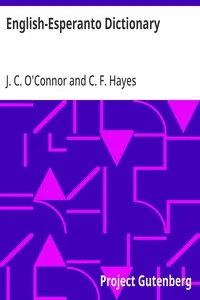 English-Esperanto Dictionary — J. C. (John Charles) O'Connor cover