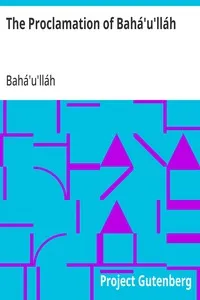 The Proclamation of Bahá'u'lláh — Bahá'u'lláh cover
