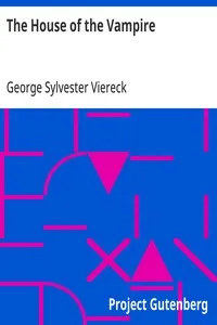 The House of the Vampire — George Sylvester Viereck cover