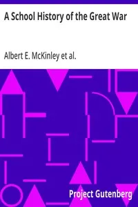 A School History of the Great War — Albert E. (Albert Edward) McKinley cover
