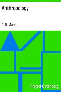 Anthropology — R. R. (Robert Ranulph) Marett cover