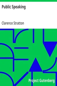 Public Speaking — Clarence Stratton cover