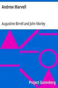Andrew Marvell — Augustine Birrell cover