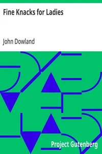 Fine Knacks for Ladies — John Dowland cover