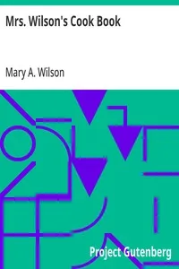 Mrs. Wilson's Cook Book: Numerous New Recipes Based on Present Economic Conditions — Mary A. Wilson cover