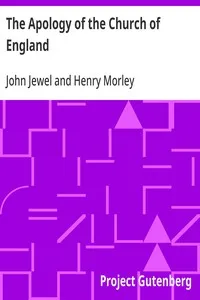 The Apology of the Church of England — John Jewel cover