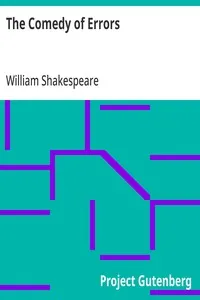 The Comedy of Errors — William Shakespeare cover