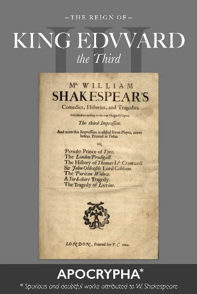 King Edward III — Anonymous cover