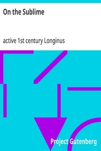 On the Sublime — active 1st century Longinus cover