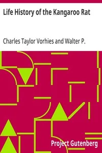 Life History of the Kangaroo Rat — Charles Taylor Vorhies cover