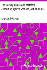 The Norwegian account of Haco's expedition against Scotland, A.D. MCCLXIII. — Sturla Þórðarson cover
