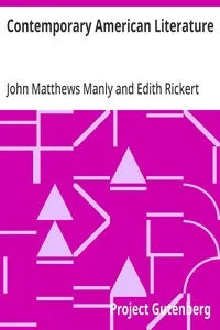 Contemporary American Literature: Bibliographies and Study Outlines — John Matthews Manly cover