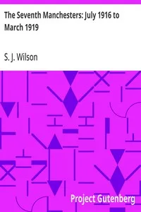 The Seventh Manchesters: July 1916 to March 1919 — S. J. Wilson cover