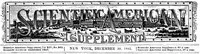 Scientific American Supplement, No. 365, December 30, 1882 cover