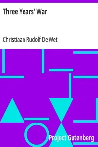 Three Years' War — Christiaan Rudolf De Wet cover