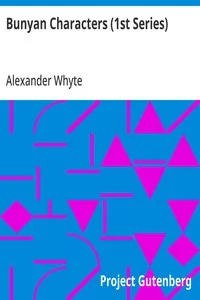 Bunyan Characters (1st Series) — Alexander Whyte cover