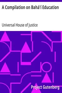 A Compilation on Bahá'í Education cover