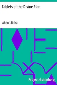 Tablets of the Divine Plan cover