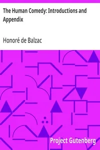 The Human Comedy: Introductions and Appendix — Honoré de Balzac cover