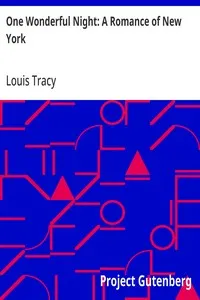 One Wonderful Night: A Romance of New York — Louis Tracy cover