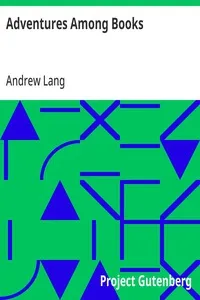 Adventures Among Books — Andrew Lang cover